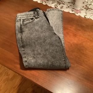 LuLaroe skinny jeans. Size 30 NWOT. Black acid-wash